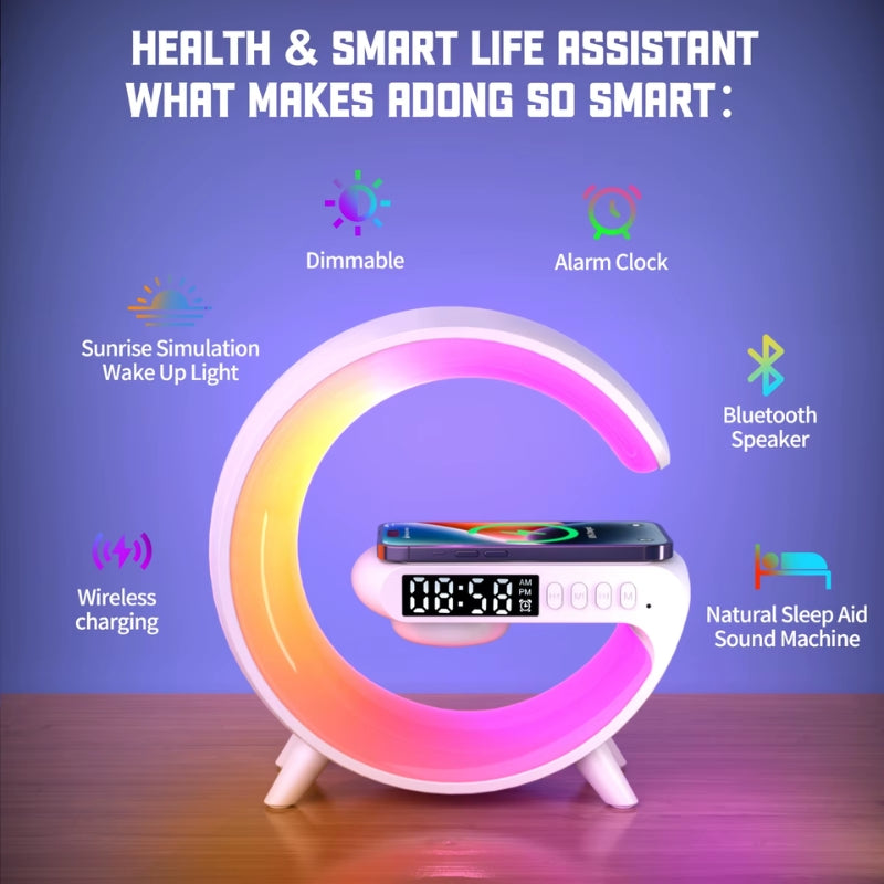Alarm Clock with Wireless Charging