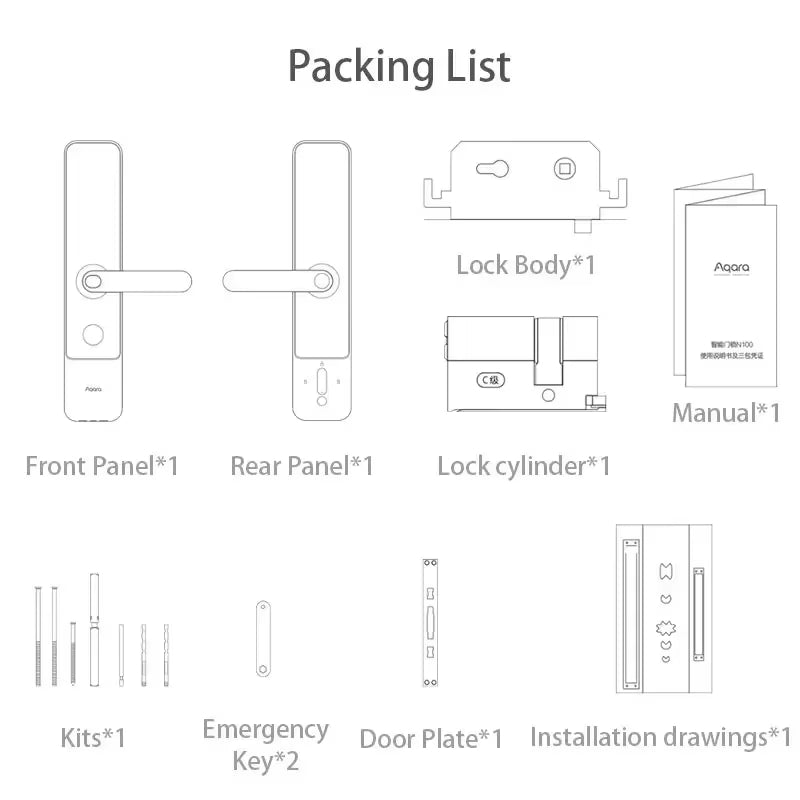 N200 Smart Door Lock – 5-in-1 Keyless Entry with Fingerprint, Bluetooth, NFC & Doorbell